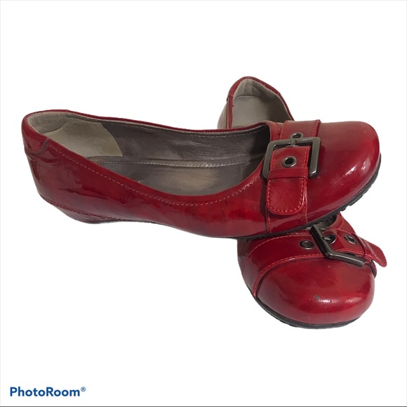 Ecco Red Women’s Slip On Flats Shoe US 7.5 EU 38 - Picture 7 of 9